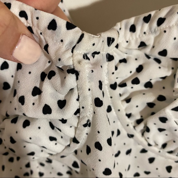 Corset top with heart print and tie straps - Picture 4 of 6